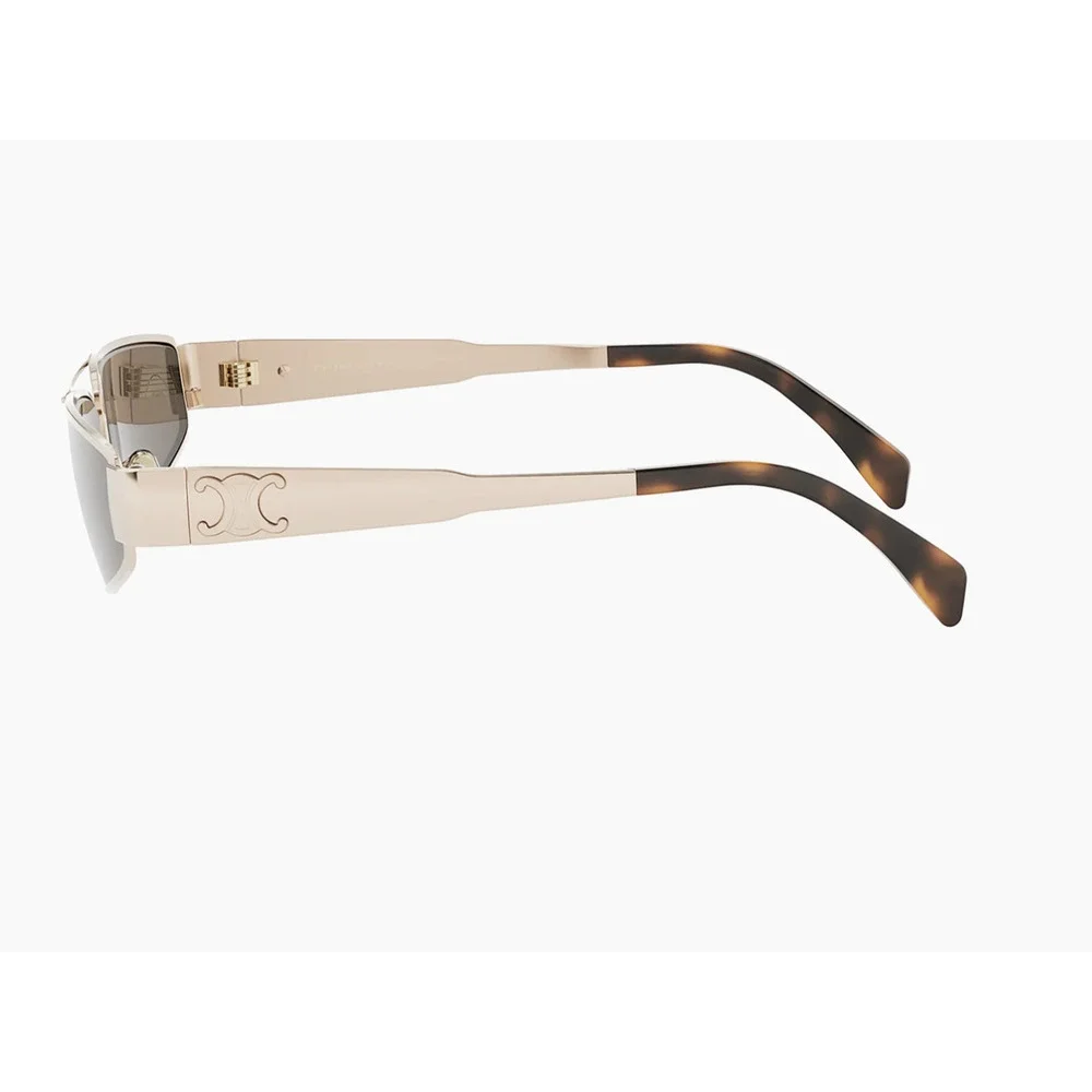 Celine CL40318U Sunglasses Shiny Rose Gold Metal Aviator